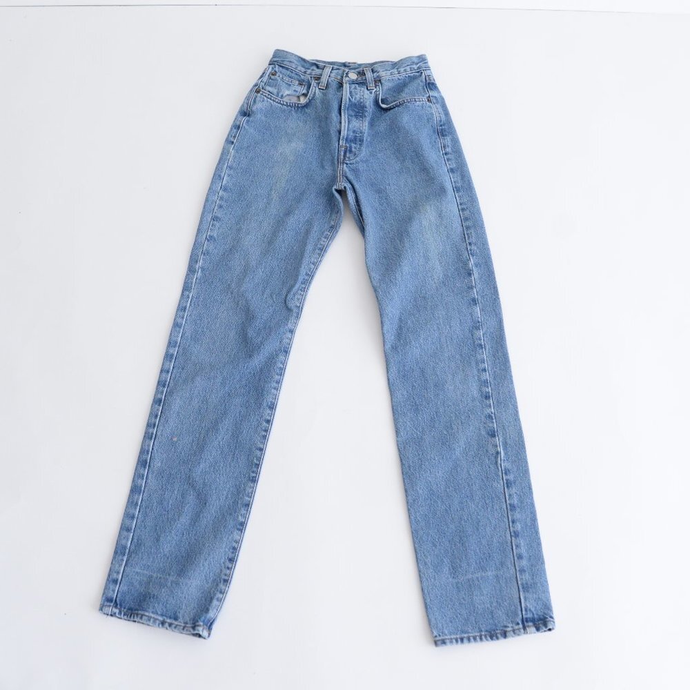 90s Replay Made in Italy Blue Denim Straight Leg Jeans Western Size 27